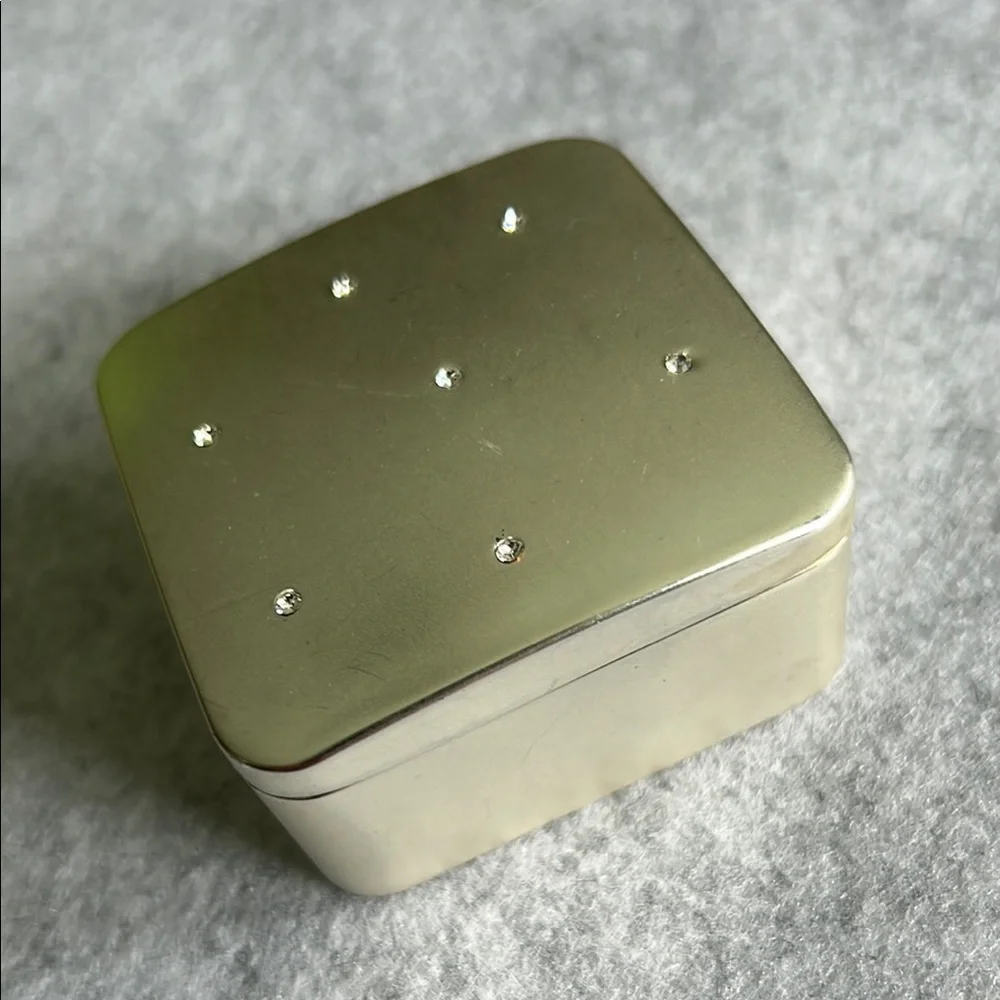 Vintage Silver Plated with Studs Trinket Box